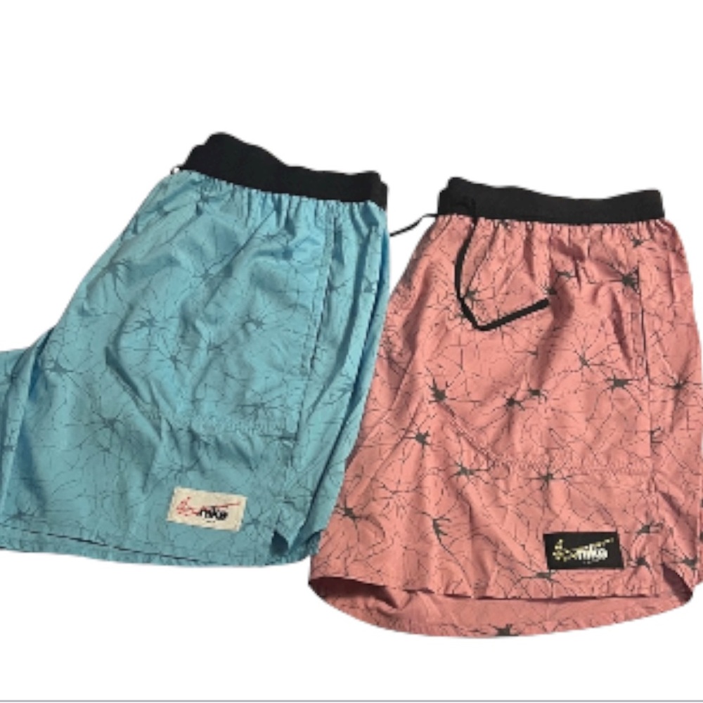 Nike (Set of 2) Flex Stride Dye Dry-Fit Running Shorts 7” Blue Pink XL EUC